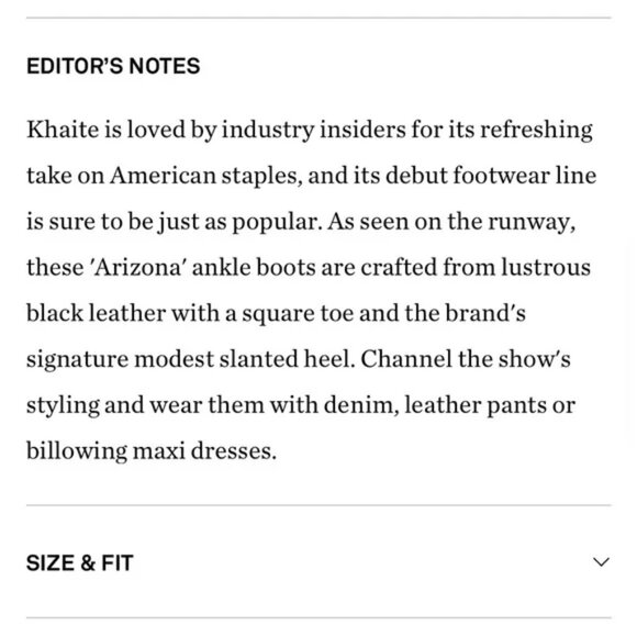 KHAITE NIB Black Arizona Ankle Boots Nappa Leather 38 8 - Picture 6 of 15